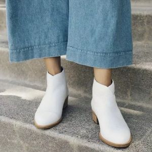 Soludos White Ankle Boots